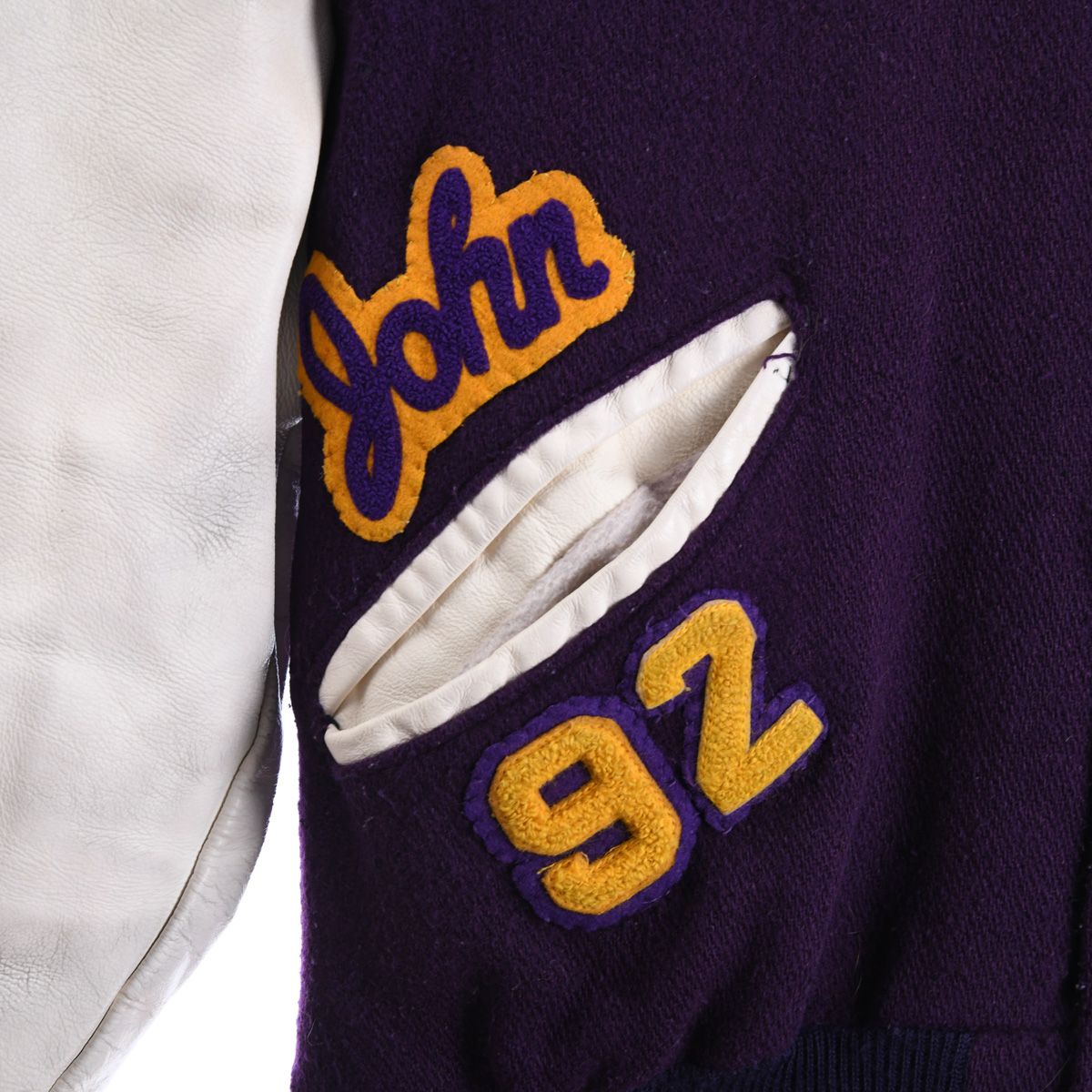 80s DeLong Purple Varsity Jacket (S)