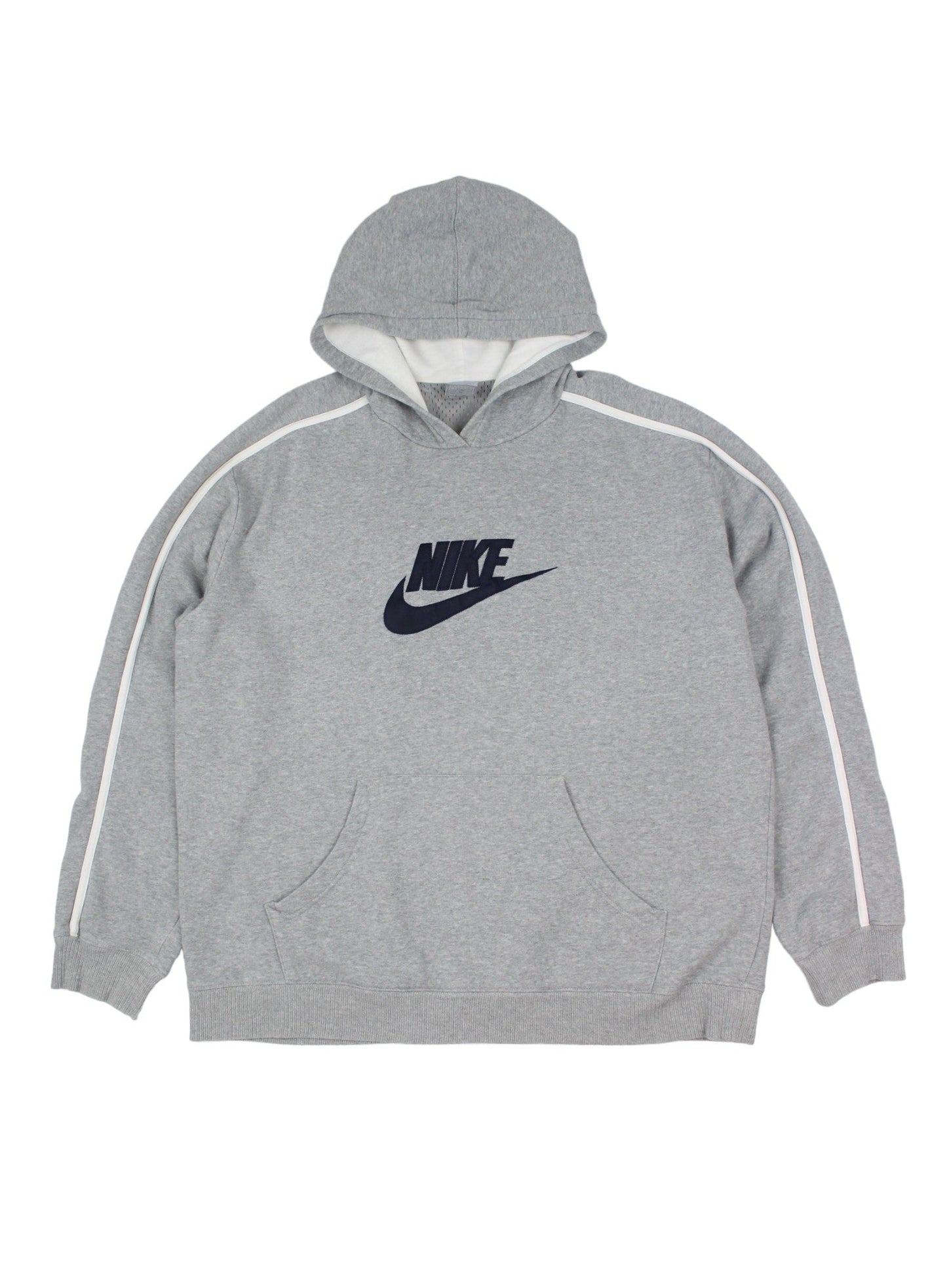 00s Nike Grey Embroidered Hoodie (XL)