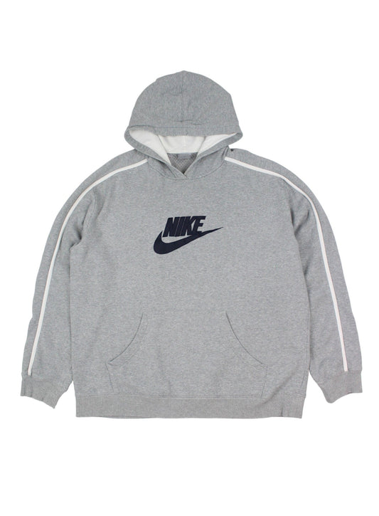 00s Nike Grey Embroidered Hoodie (XL)