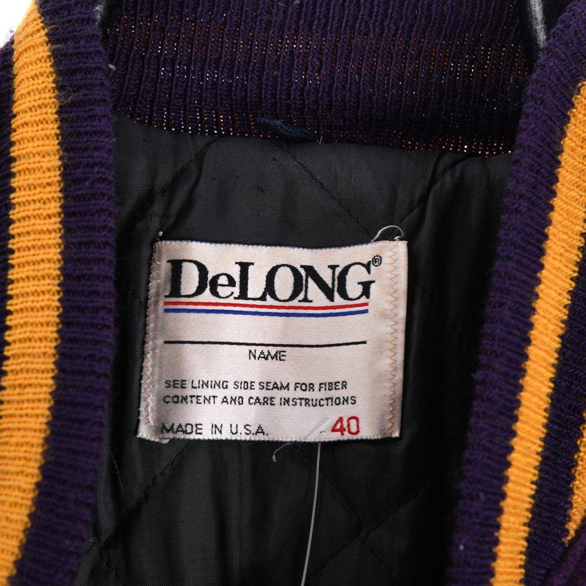 80s DeLong Purple Varsity Jacket (S)