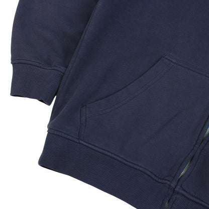 Animal Navy Embroidered Full Zip Hoodie (L)