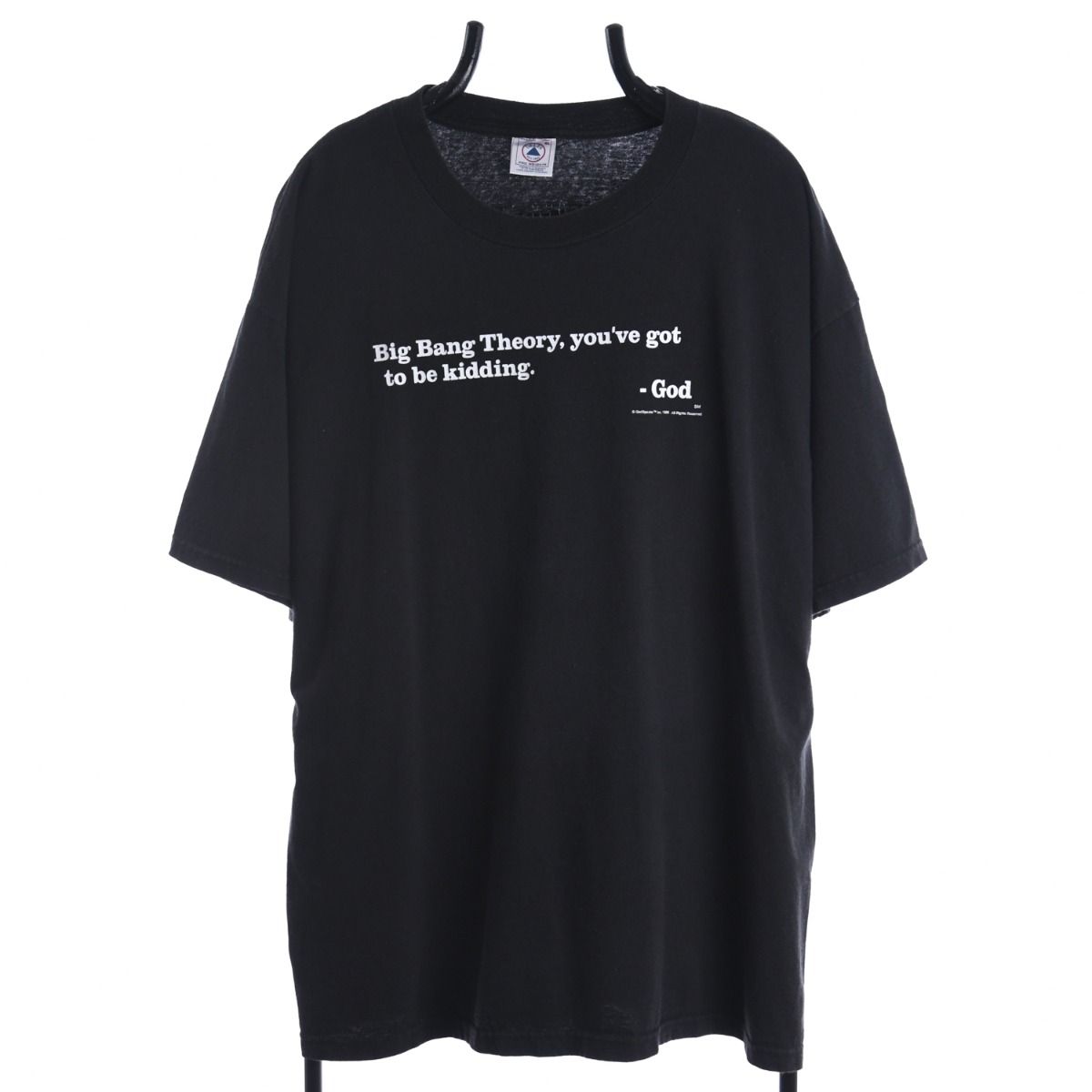 00s Big Bang Theory Slogan Black T-Shirt (XL)