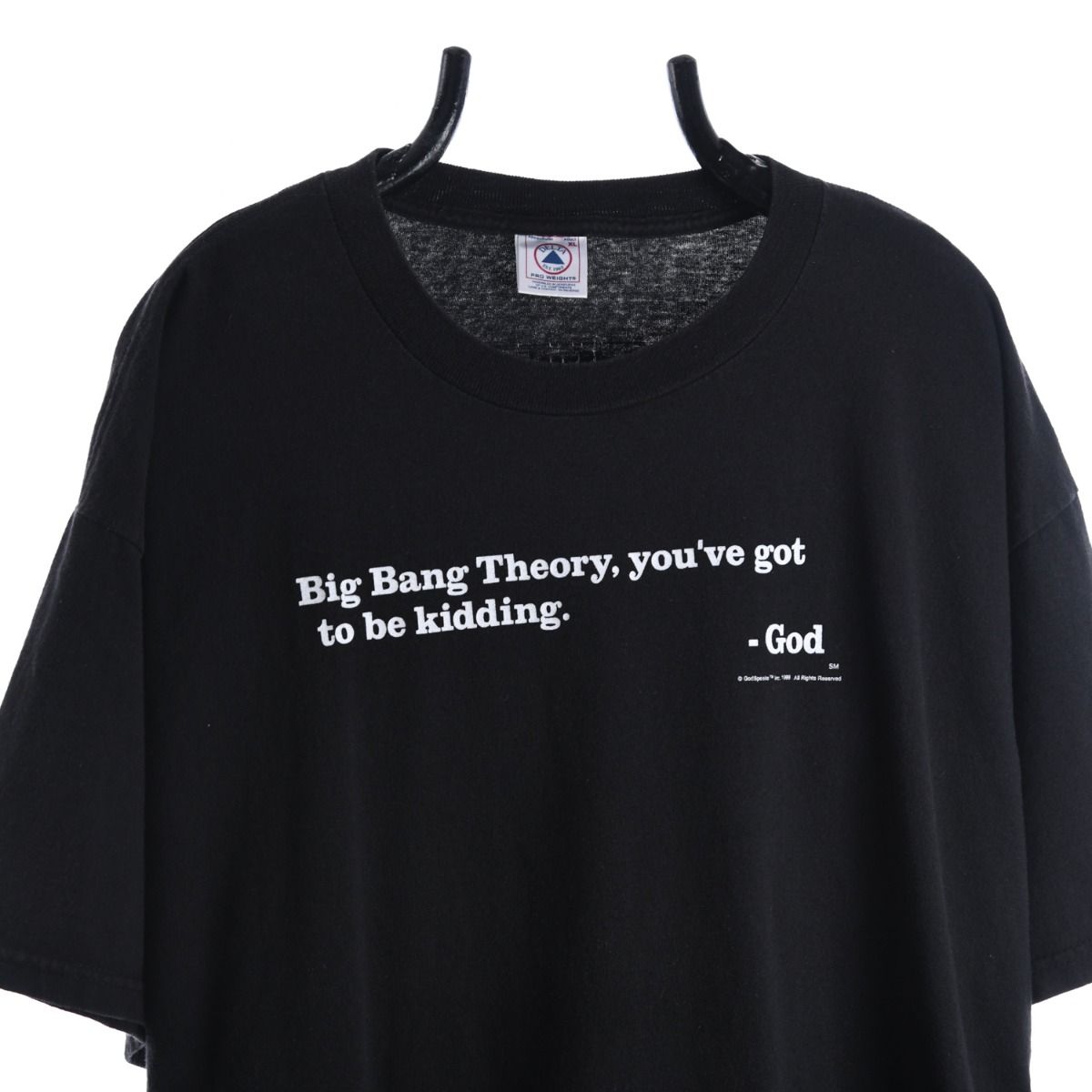 00s Big Bang Theory Slogan Black T-Shirt (XL)