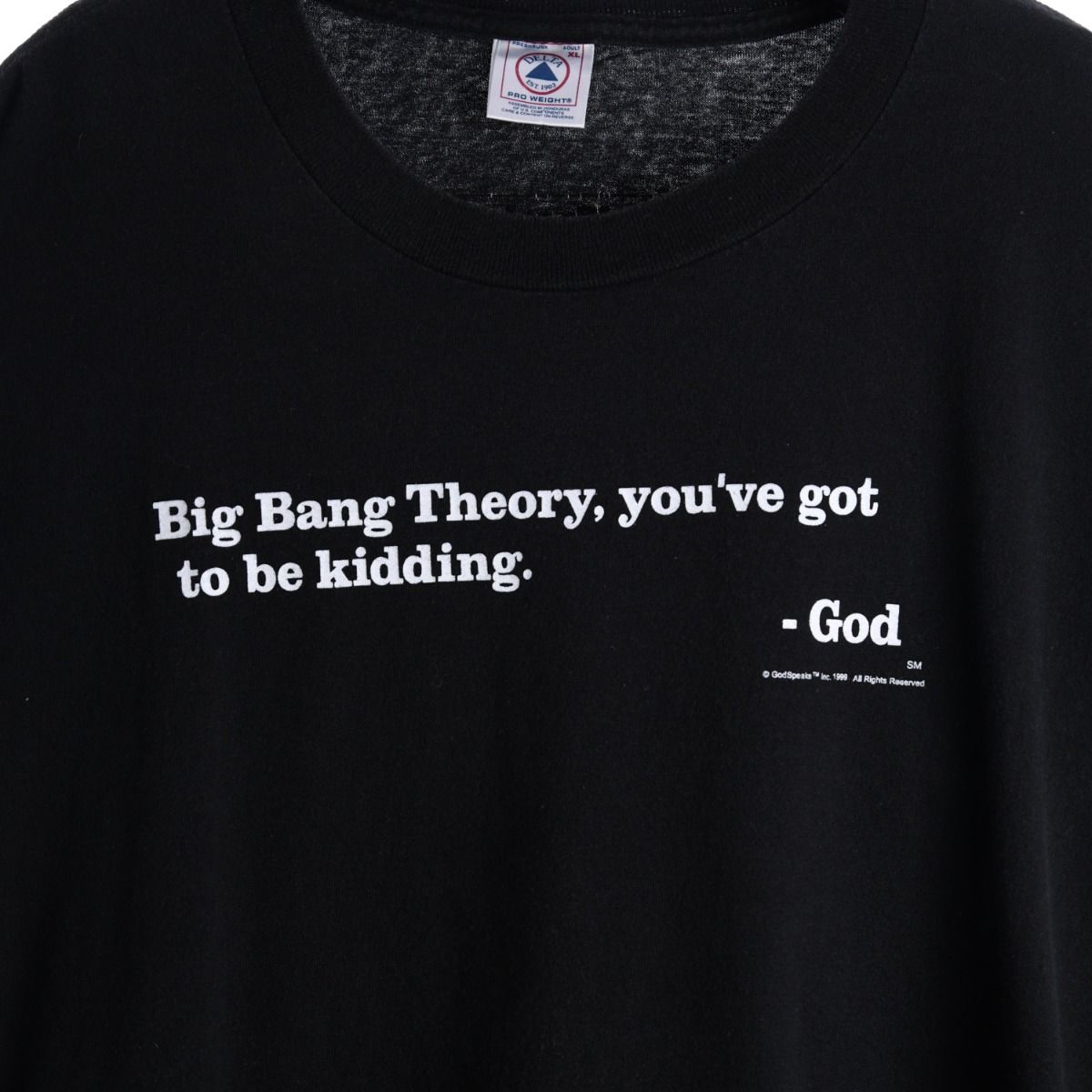 00s Big Bang Theory Slogan Black T-Shirt (XL)