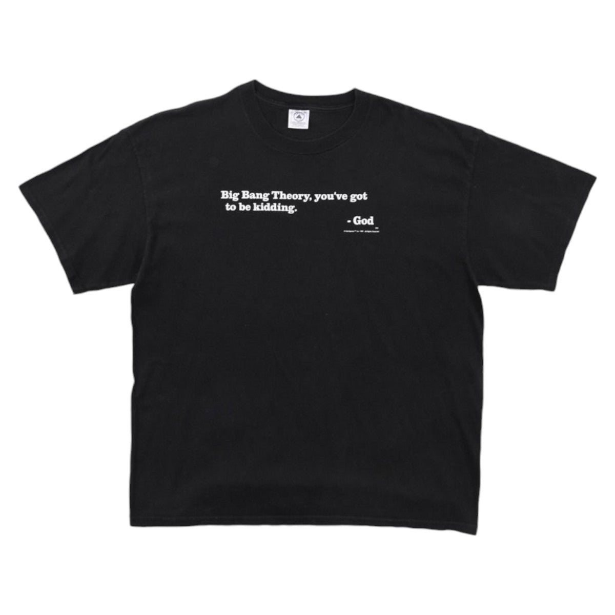 00s Big Bang Theory Slogan Black T-Shirt (XL)