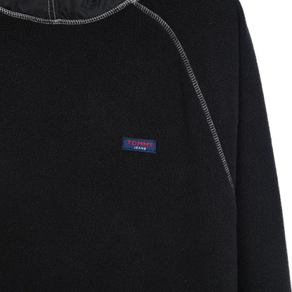 90s Tommy Jeans Black Fleece Hoodie (XL)