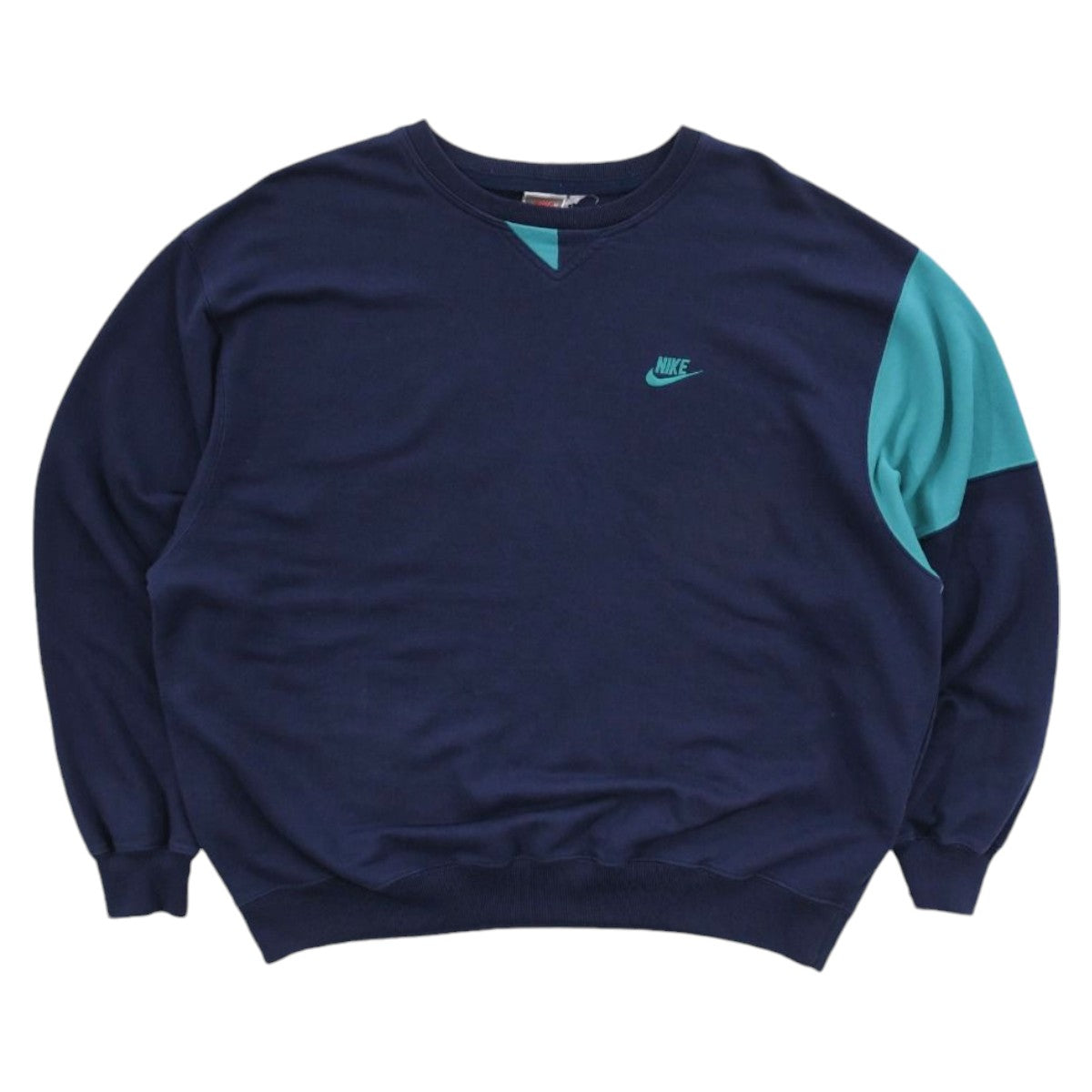 90s Nike Navy Embroidered Sweatshirt (XL)