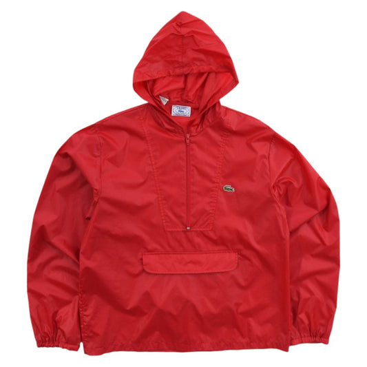 80s Lacoste Izod Red Light Cagoule Pullover Jacket (M)