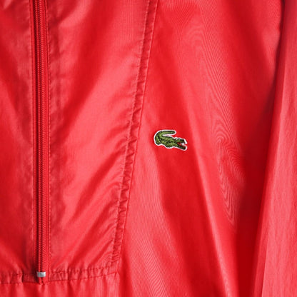 80s Lacoste Izod Red Light Cagoule Pullover Jacket (M)