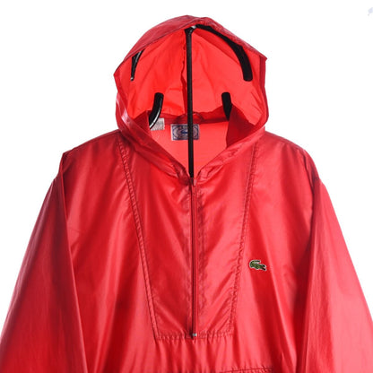 80s Lacoste Izod Red Light Cagoule Pullover Jacket (M)