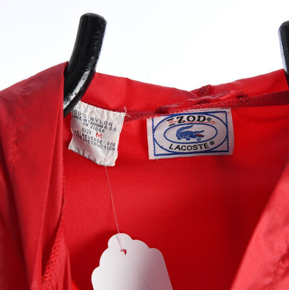 80s Lacoste Izod Red Light Cagoule Pullover Jacket (M)