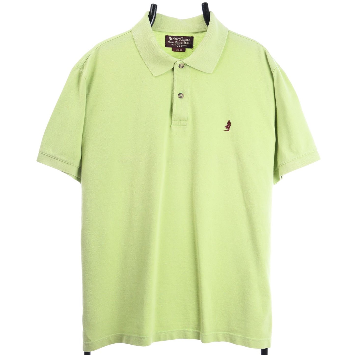 00s Marlboro Green Embroidered Polo Top (L)