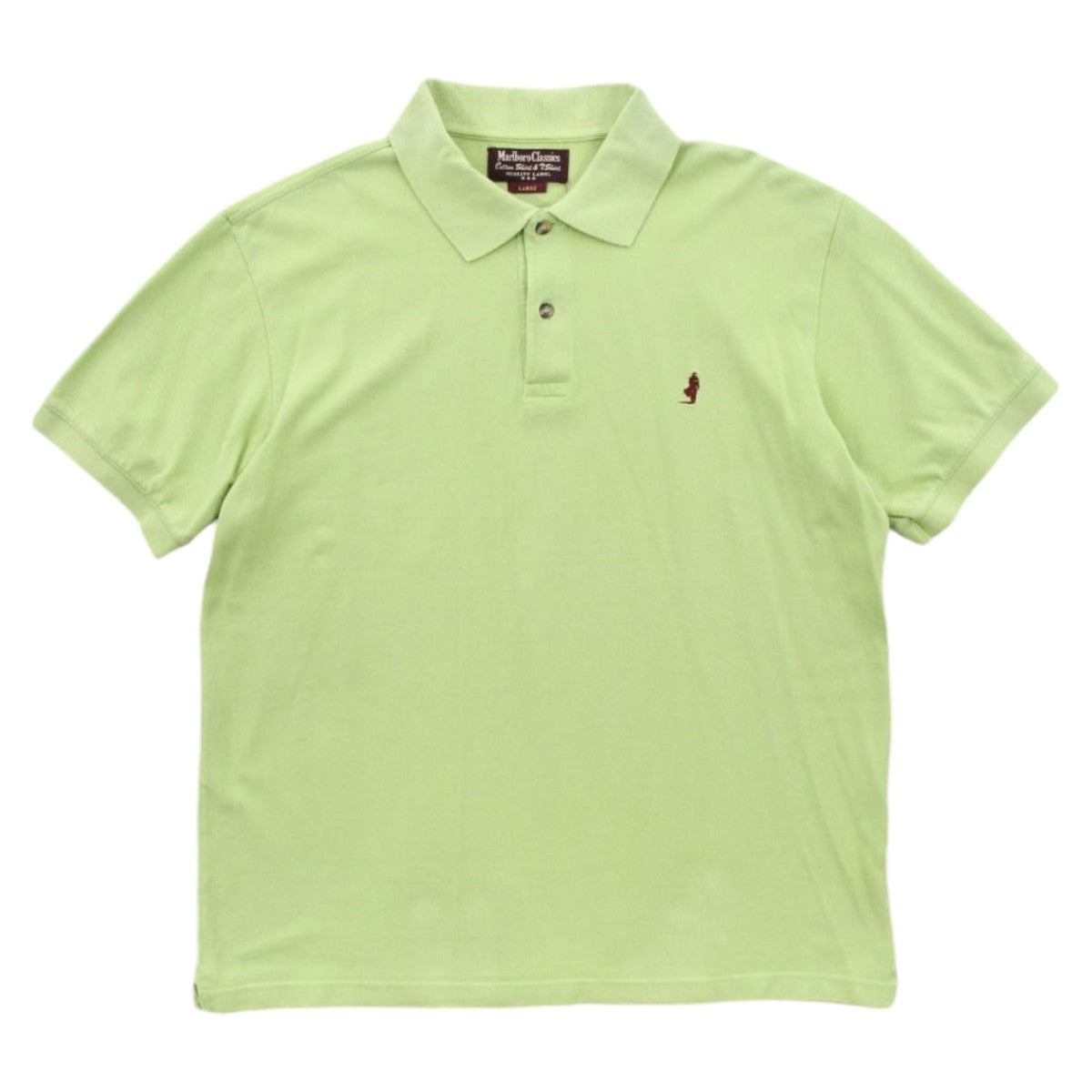 00s Marlboro Green Embroidered Polo Top (L)