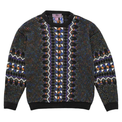 90s Concrete Multi-Coloured Heavy Knit Jumper (S)