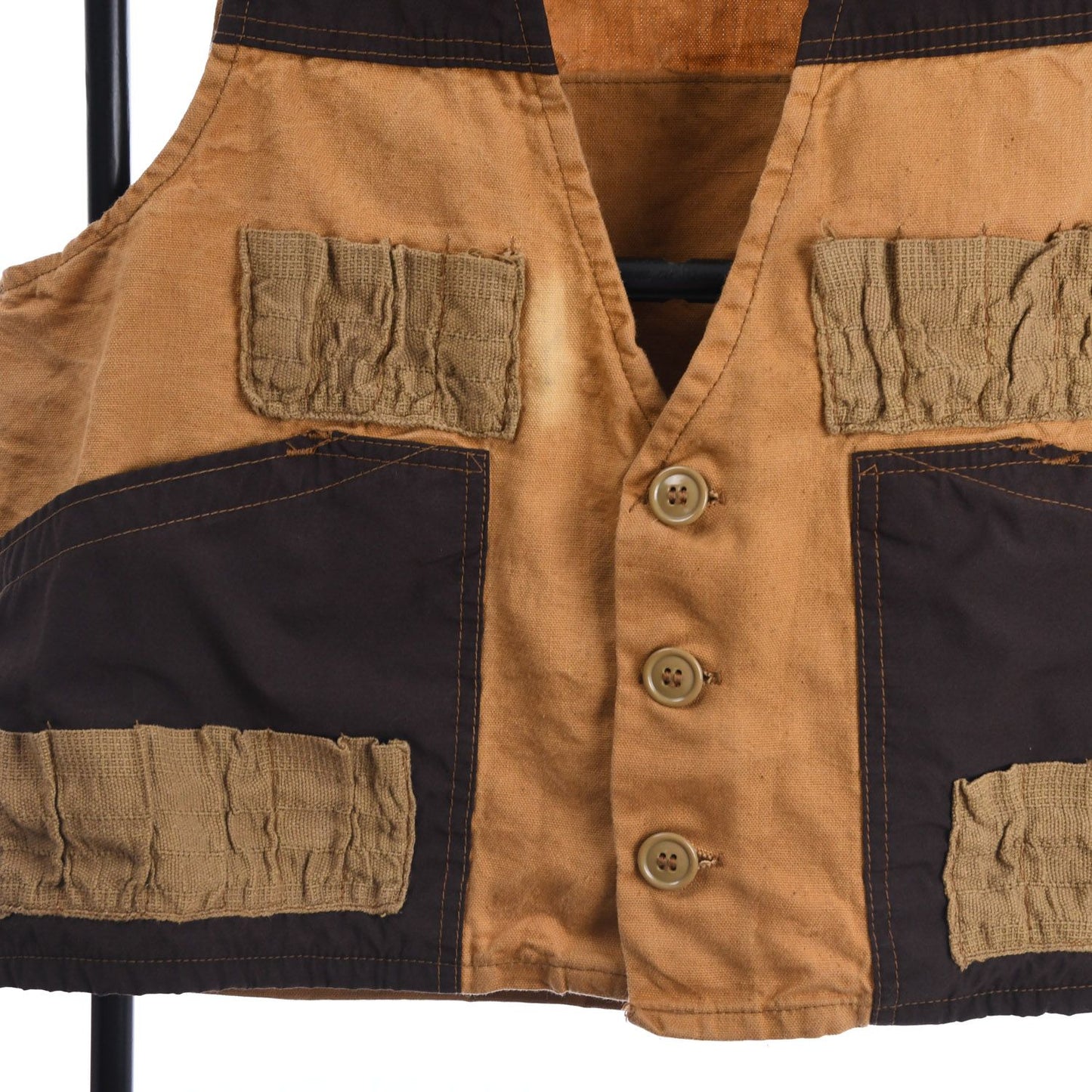 90s Red Head Beige/Brown Hunting Vest (S)