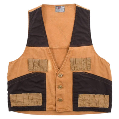 90s Red Head Beige/Brown Hunting Vest (S)