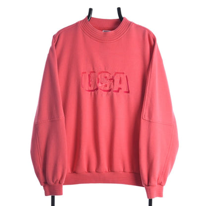 90s Nike Pink Embroidered Sweatshirt (S)