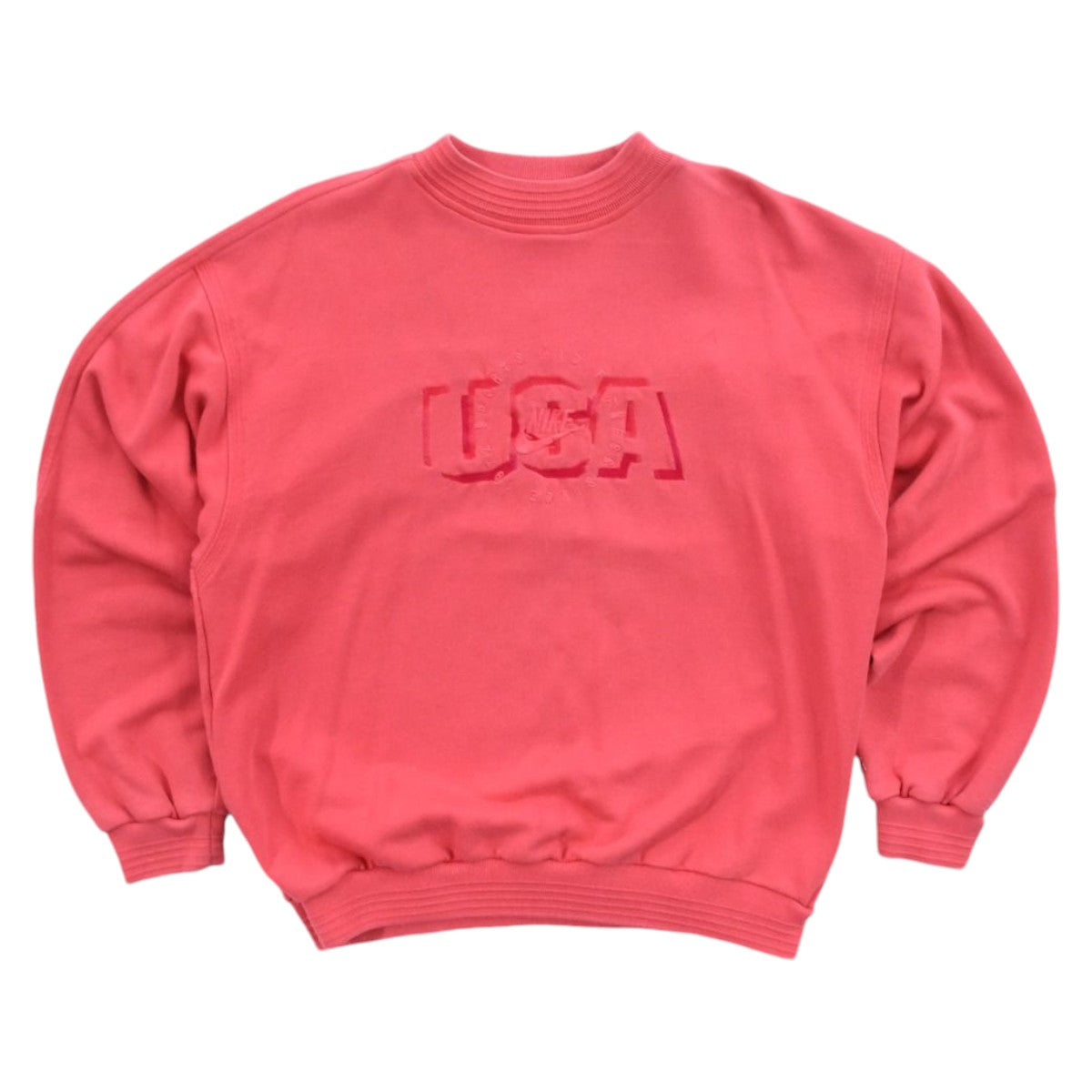 90s Nike Pink Embroidered Sweatshirt (S)