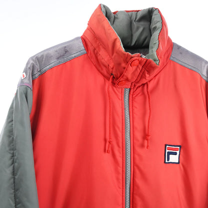 90s Fila Red/Grey Thinuslate PAdded Jacket (M)