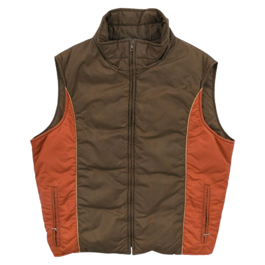 70s Woolrich Brown/Orange Down Gilet (M)