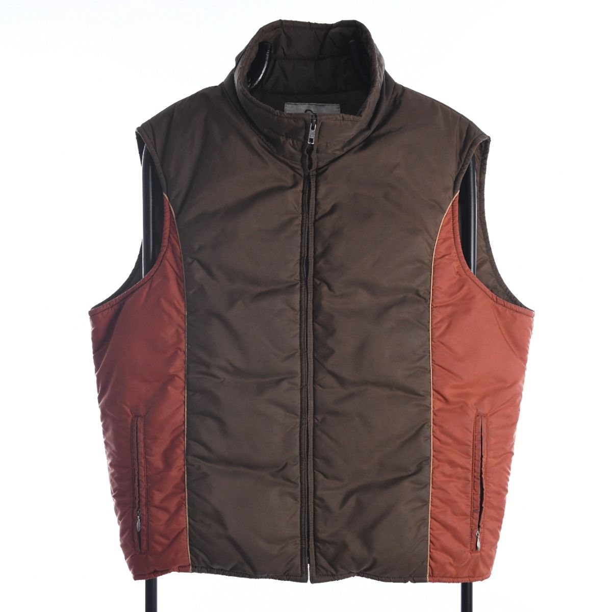 70s Woolrich Brown/Orange Down Gilet (M)