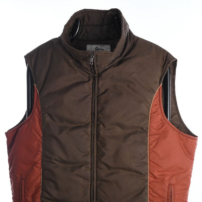 70s Woolrich Brown/Orange Down Gilet (M)