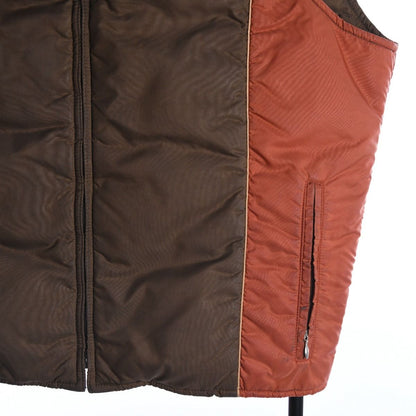 70s Woolrich Brown/Orange Down Gilet (M)