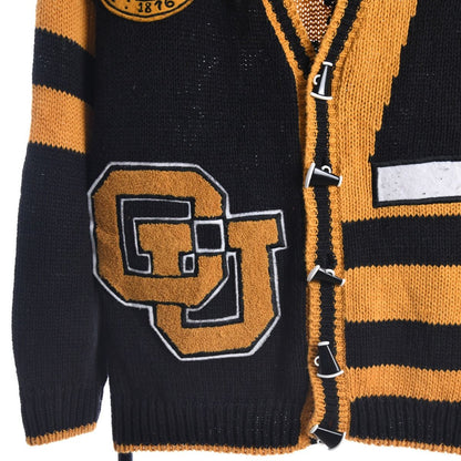 90s Colorado Buffaloes Black Chunky Knit Cardigan (M)