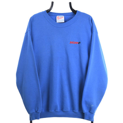 90s Jet Corp Hanes Heavy Blue Embroidered Sweatshirt (M)