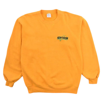 90s Storm Soda Yellow Embroidered Sweatshirt (S)