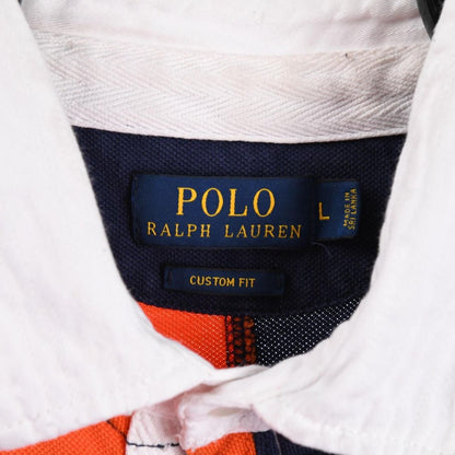 Polo Ralph Lauren Orange/Navy Rugby Shirt (L)