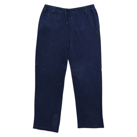 00s Polo Ralph Lauren Navy Cotton Tracksuit Bottoms (L)