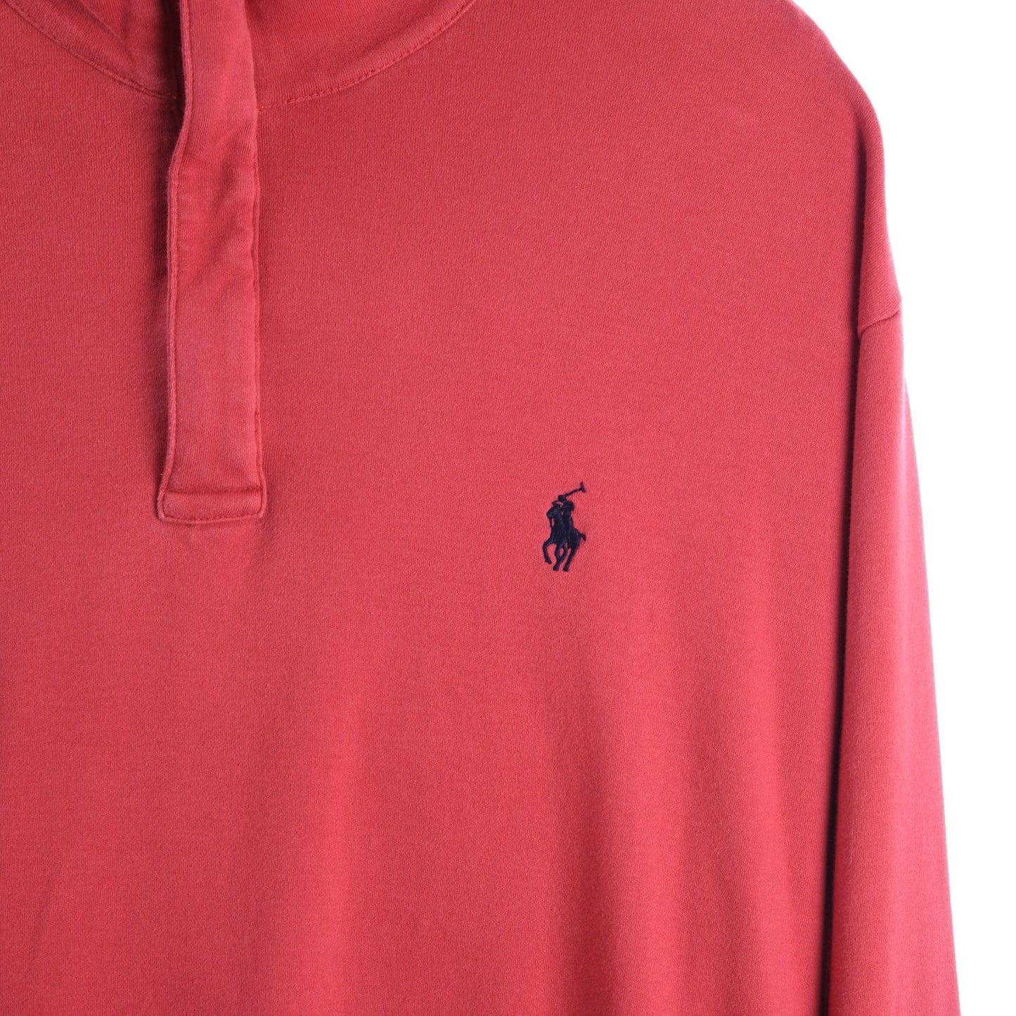 Polo Ralph Lauren Coral Pink Embroidered 1/4 Zip Sweatshirt (L)