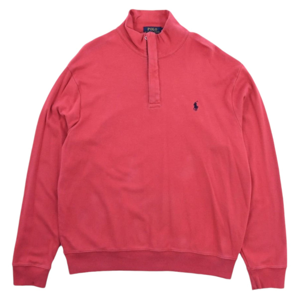 Polo Ralph Lauren Coral Pink Embroidered 1/4 Zip Sweatshirt (L)