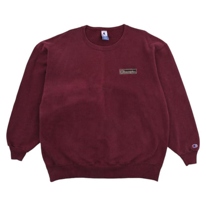 00s Champion Burgundy Heavy Embroidered Sweatshirt (XL)