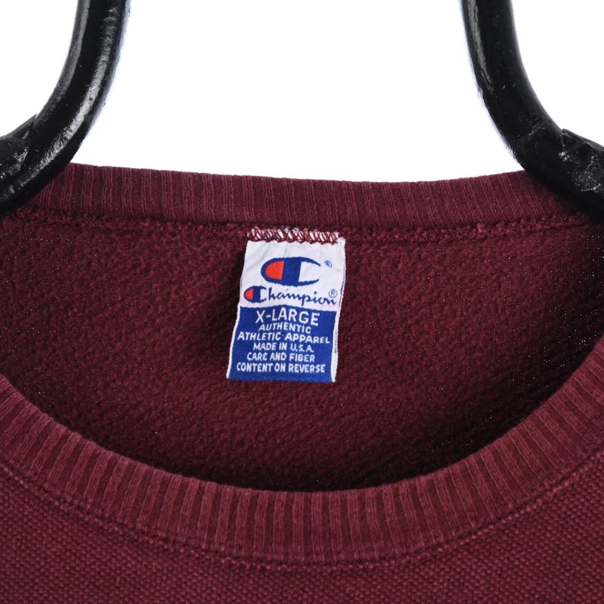 00s Champion Burgundy Heavy Embroidered Sweatshirt (XL)