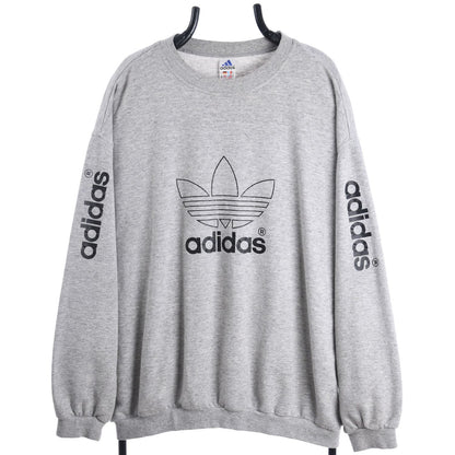 90s Adidas Grey Sweatshirt (XXL)