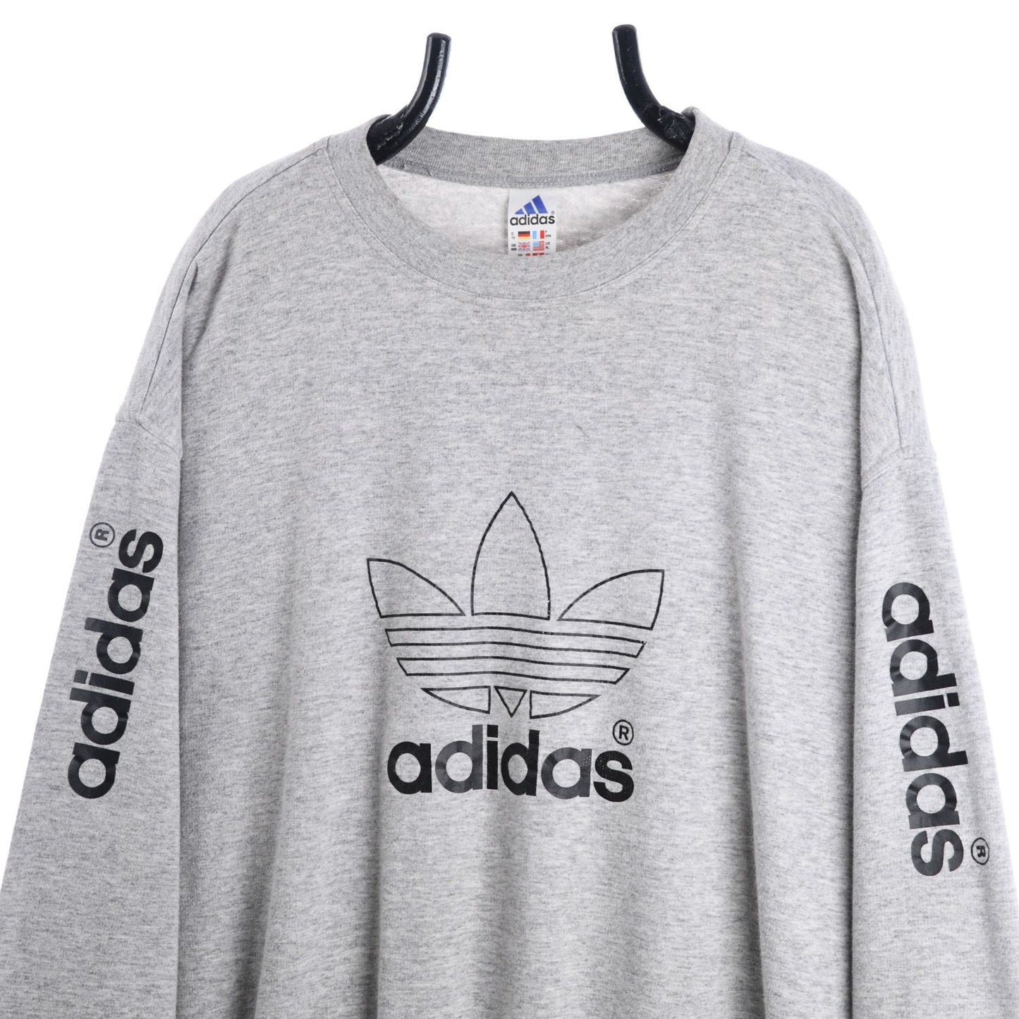 90s Adidas Grey Sweatshirt (XXL)