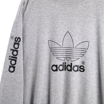 90s Adidas Grey Sweatshirt (XXL)