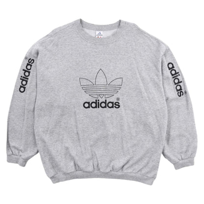 90s Adidas Grey Sweatshirt (XXL)