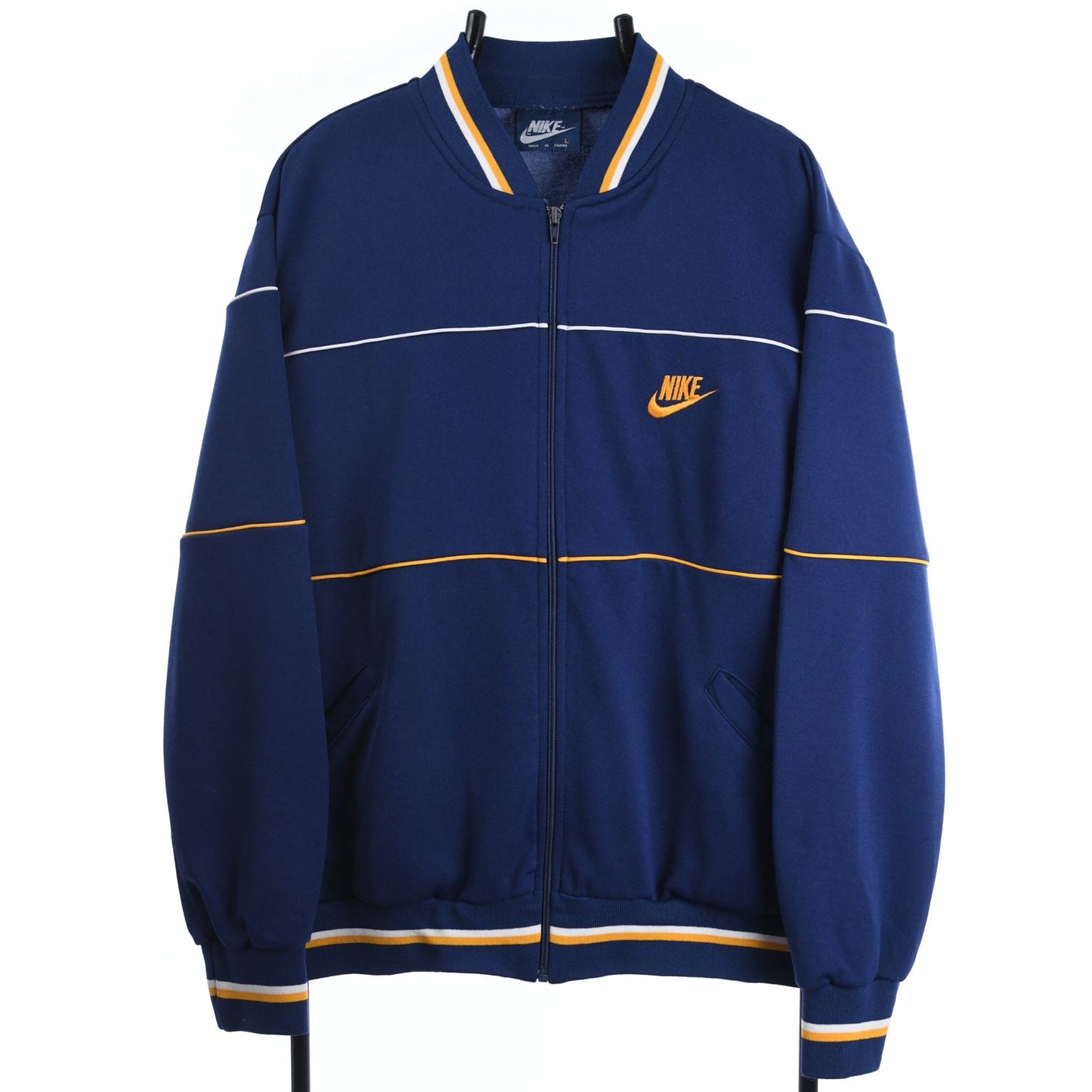 80s Nike Navy Full Zip Track Jacket (M)