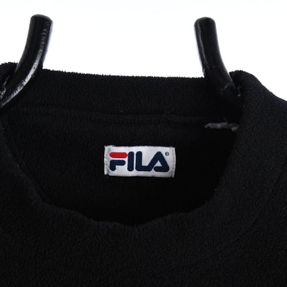 00s Fila Black Embroidered Fleece Sweatshirt (XXL)