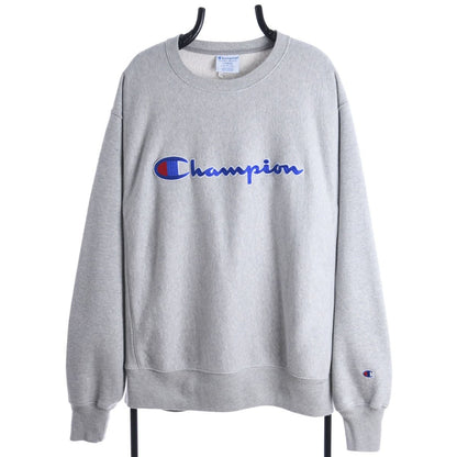 00s Champion Grey Reverse Weave Embroidered Sweatshirt (L)