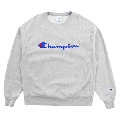 00s Champion Grey Reverse Weave Embroidered Sweatshirt (L)