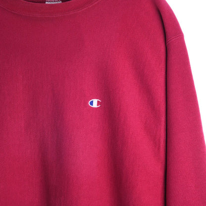 00s Champion Reverse Weave Pink Embroidered Heavy Sweatshirt (XL)