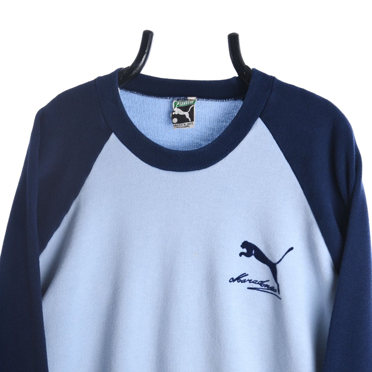 1960s Puma Maradona Blue Sweatshirt (L)