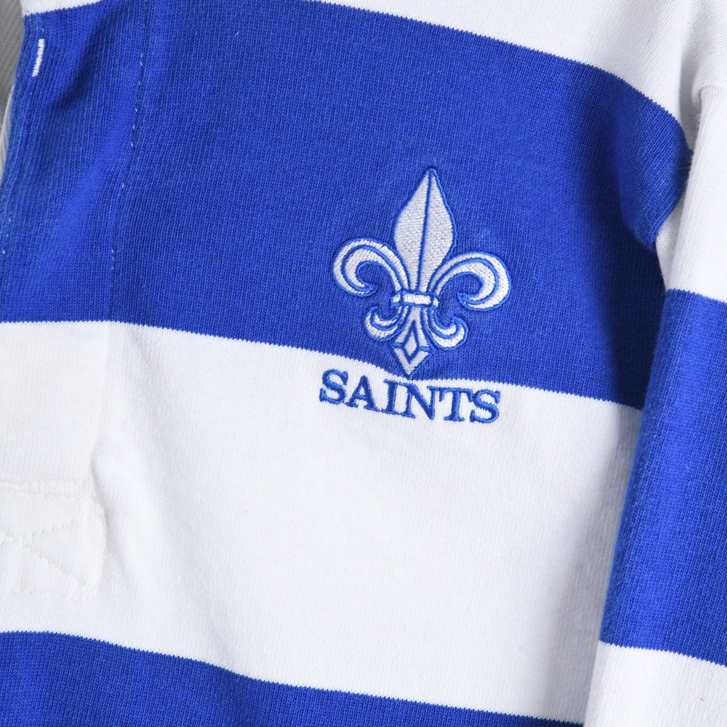 90s Barbarian White/Blue Rugby Shirt (S)