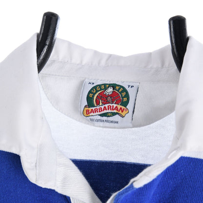 90s Barbarian White/Blue Rugby Shirt (S)