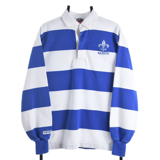 90s Barbarian White/Blue Rugby Shirt (S)