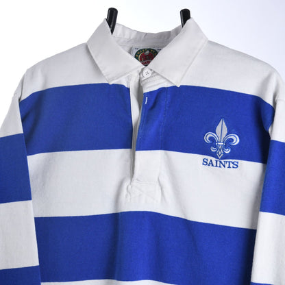 90s Barbarian White/Blue Rugby Shirt (S)